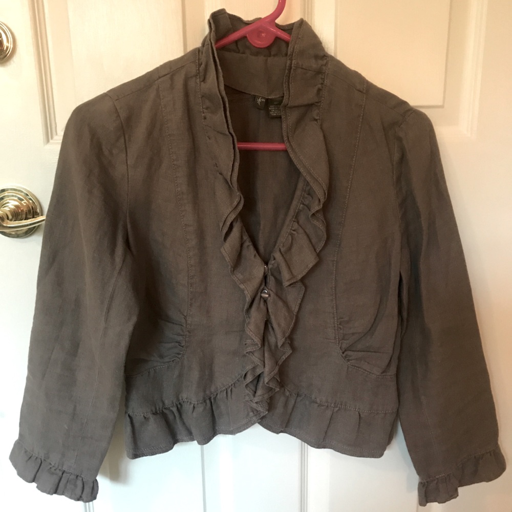 Anthropologie linen jacket- size 4p